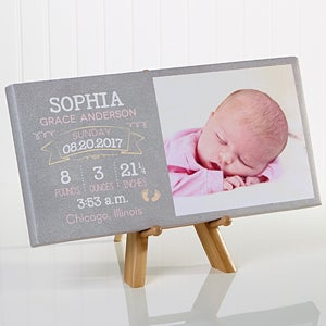 I Am Special Birth Info Personalized Photo Canvas Print- 5½ x 11