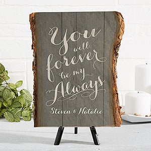 Rustic Romance Personalized Basswood Plank
