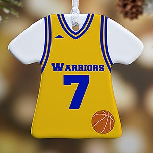 1-Sided Basketball Sports Jersey Personalized T-Shirt Ornament
