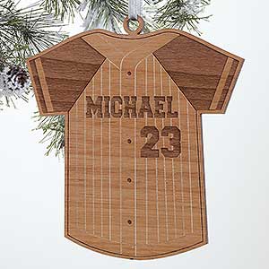 Baseball Jersey Personalized Wood Ornament