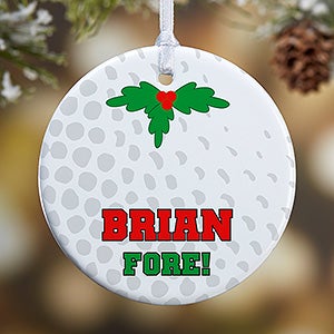1 Sided Golf Personalized Ornament