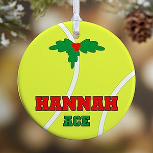 1 Sided Tennis Personalized Ornament