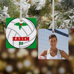 Volleyball Personalized Metal Photo Ornament