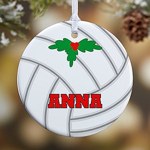 1 Sided Volleyball Personalized Ornament