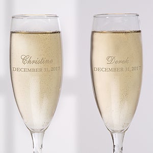 The Loving Couple Personalized Champagne Flute Set