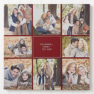 Family Photomontage Personalized Canvas Print -  16 x 16