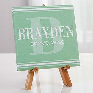 My Name Means... Personalized Canvas For Him- 5 1/2 x 5 1/2