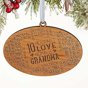 Reasons Why We Love Her Natural Wood Ornament