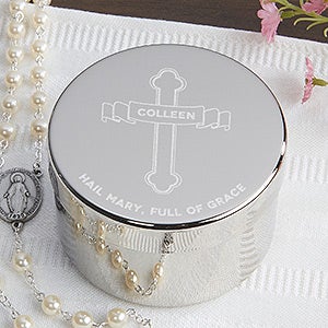 Full of Grace Personalized Rosary Keepsake Box