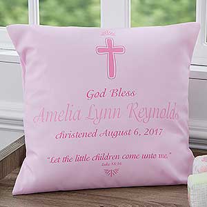 Baptism Day Personalized 18 Keepsake Pillow