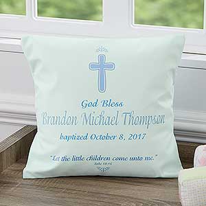 Baptism Day Personalized 14 Keepsake Pillow
