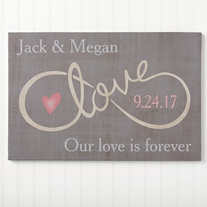 For Infinity...Personalized Canvas Print- 24x36