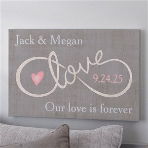 Infinity 12x18 Personalized Romantic Canvas Print