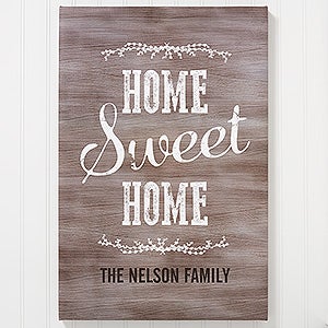 Home Sweet Home Personalized Canvas Print- 24x36