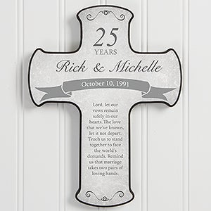 Anniversary Blessings Personalized Cross