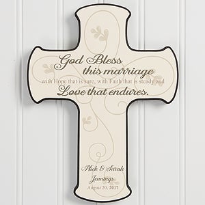 Wedding Blessings Personalized Wall Cross
