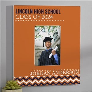 School Memories Personalized Graduation Chevron 5x7 Wall Frame Vertical