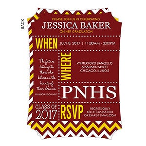 School Memories Personalized Graduation Invitations