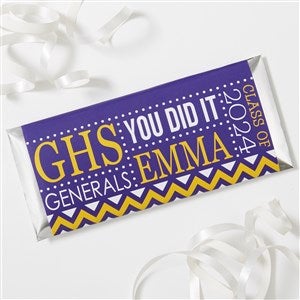 Personalized Graduation Candy Bar Wrappers - School Memories - Set of 12