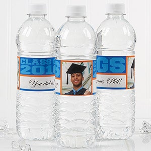 Class Of...Personalized Photo Water Bottle Labels