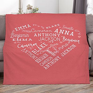 Close To Her Heart Personalized 60x80 Plush Fleece Blanket - #16802-L