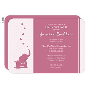 Personalized Baby Shower Invitations - Baby Zoo Animals - Set of 5