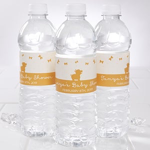 Baby Zoo Animals Personalized Water Bottle Labels