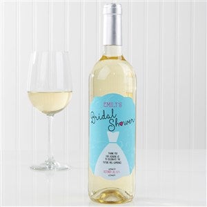 Personalized Bridal Shower Wine Bottle Labels - The Dress