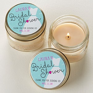 Personalized Bridal Shower Candle Favors - The Dress - Set of 12