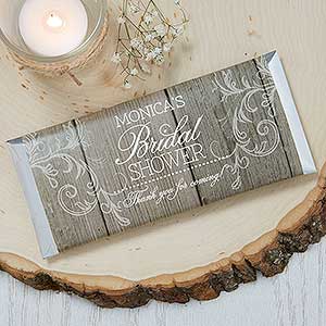 Rustic Bridal Shower Personalized Candy Bar Wrappers