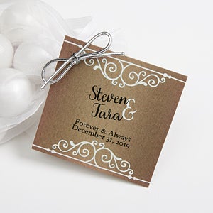 personalized wedding favor gift tags rustic chic