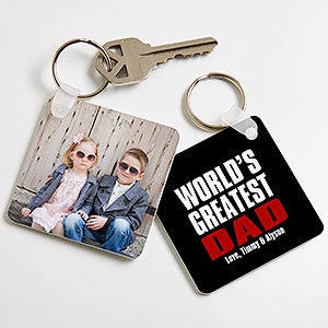 Best. Dad. Ever. Personalized Photo Key Ring