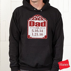 Date Established Personalized Black Adult Sweatshirt