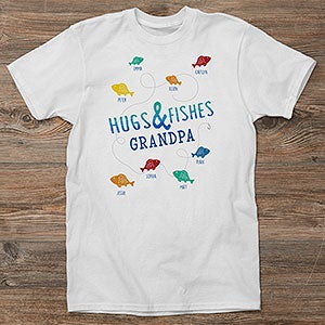 Personalized Fishing Apparel - Hugs & Fishes - Hanes® T-Shirt