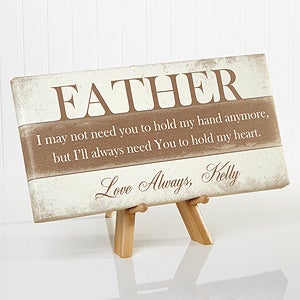 His Words Of Wisdom Personalized Canvas Print- 5½ x 11