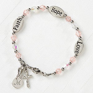 Faith, Hope & Love Child's Personalized Bracelet