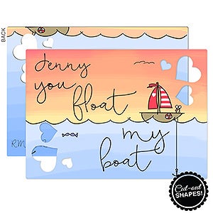 You Float My Boat Personalized Cutout Greeting Card