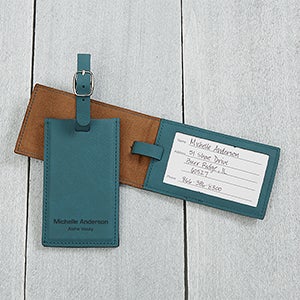 Signature Series Personalized Bag Tag- Teal