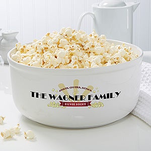 Movie Night Personalized Snack Bowl- Large