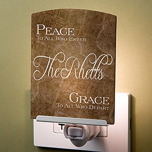 Peaceful Welcome Personalized Night Light
