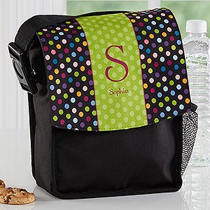 Polka Dots For Her Personalized Lunch Bag