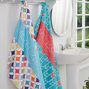 Geometric Personalized Bath Towel