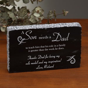 Why I Need Dad Engraved Marble Keepsake