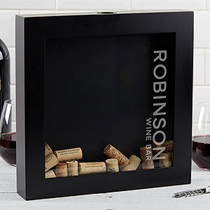 Wine Bar Personalized Wine Cork Shadow Box