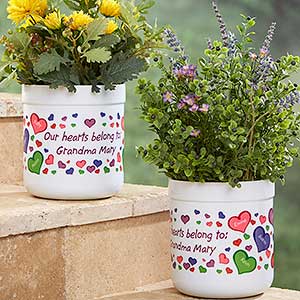 My Heart Belongs To Personalized Outdoor Flower Pot