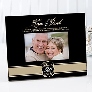 Cheers To Then & Now Anniversary Personalized Picture Frame