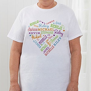 Personalized Apparel - Close To Her Heart - Hanes T-Shirt - Adult Medium - Navy