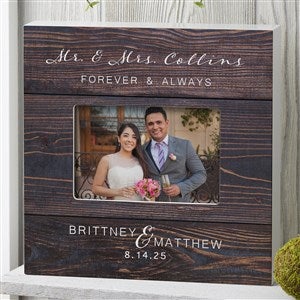 Rustic Elegance Personalized Wedding 4x6 Box Frame Horizontal