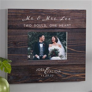 Mr and Mrs leather gift Engraved Leather Frame,wedding gift 5x7 Leather Frame 