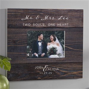 Rustic Elegance Personalized Wedding 5x7 Wall Frame Horizontal